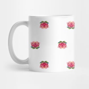 Light Open Simple Protea Pattern Mug